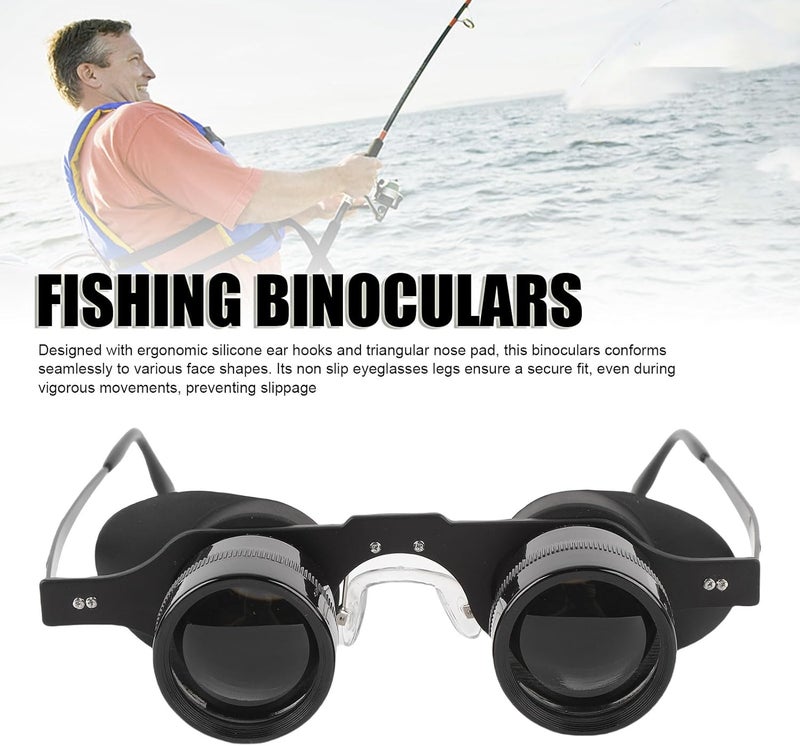 Pomya HandsFree Binocular Glasses for Fishing, 10X Opera Binocular Glasses with Storage Case, Multipurpose Folding Eyeglasses for Fishing Concert Events - Image 3